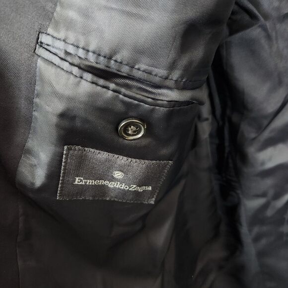 Ermenegildo Zegna Mens 3 Button Double Vented Wool Sport Coat Blazer 40R - Picture 4 of 7